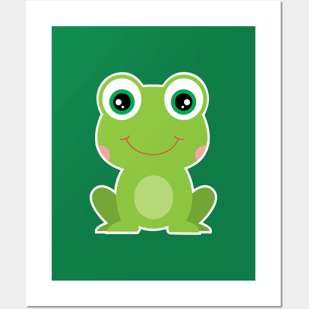 Cute Frog Wall Art by tjasarome